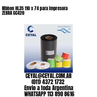 Ribbon HL35 110 x 74 para impresora ZEBRA GC420