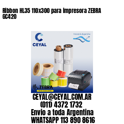 Ribbon HL35 110×300 para impresora ZEBRA GC420