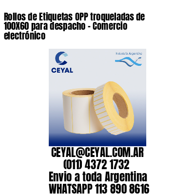 Rollos de Etiquetas OPP troqueladas de 100X60 para despacho – Comercio electrónico