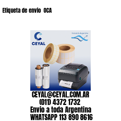 Etiqueta de envio  OCA