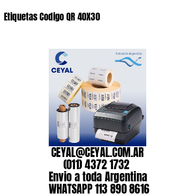 Etiquetas Codigo QR 40X30