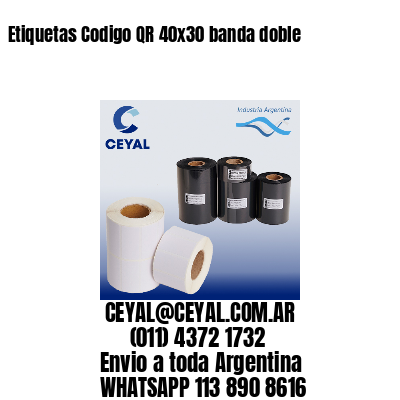 Etiquetas Codigo QR 40×30 banda doble