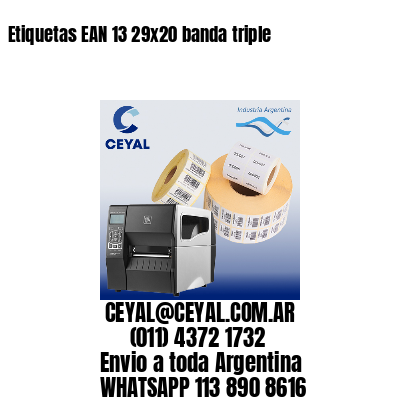 Etiquetas EAN 13 29×20 banda triple