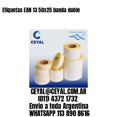 Etiquetas EAN 13 50×25 banda doble