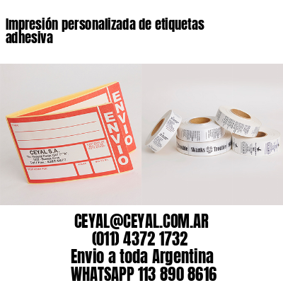 Impresión personalizada de etiquetas adhesiva