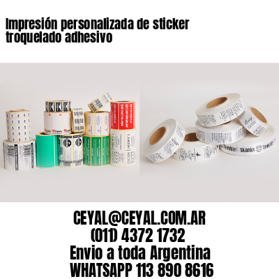 Impresión personalizada de sticker troquelado adhesivo