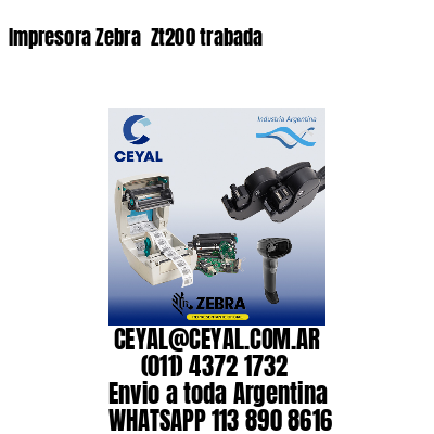 Impresora Zebra  Zt200 trabada