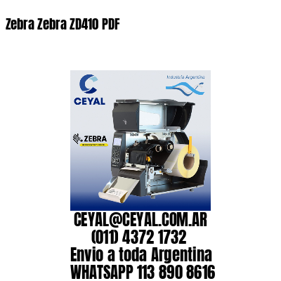 Zebra Zebra ZD410 PDF