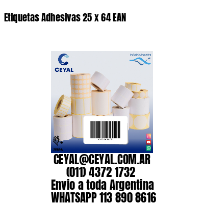 Etiquetas Adhesivas 25 x 64 EAN