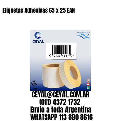 Etiquetas Adhesivas 65 x 25 EAN