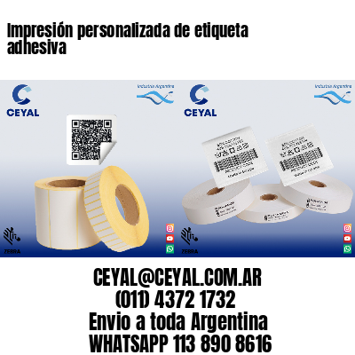 Impresión personalizada de etiqueta adhesiva
