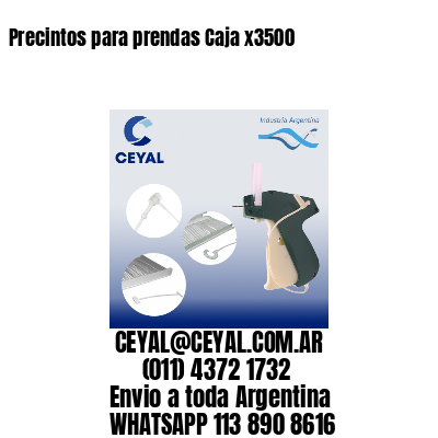 Precintos para prendas Caja x3500