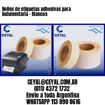 Rollos de etiquetas adhesivas para indumentaria – Blancos