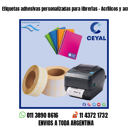 Etiquetas adhesivas personalizadas para librerías – Acrílicos y acuarelas