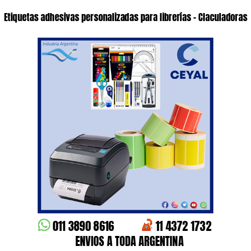 Etiquetas adhesivas personalizadas para librerías – Claculadoras