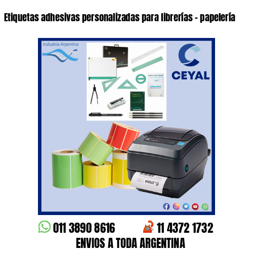 Etiquetas adhesivas personalizadas para librerías – papelería