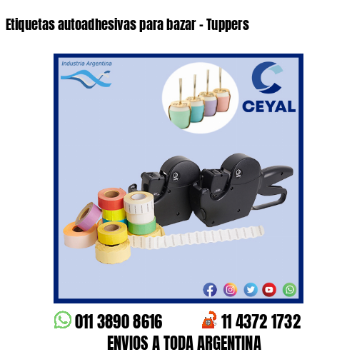 Etiquetas autoadhesivas para bazar – Tuppers