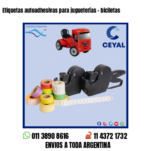Etiquetas autoadhesivas para jugueterías – biciletas