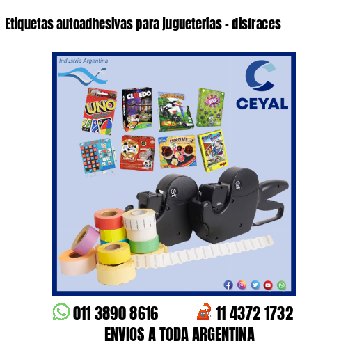 Etiquetas autoadhesivas para jugueterías – disfraces