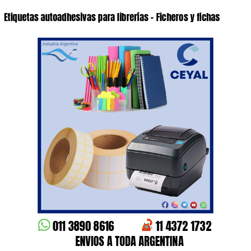 Etiquetas autoadhesivas para librerías – Ficheros y fichas