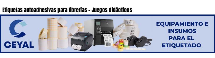 Etiquetas autoadhesivas para librerías - Juegos didácticos