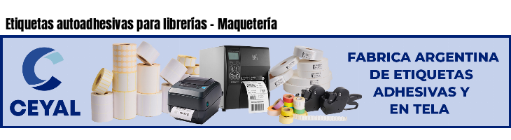 Etiquetas autoadhesivas para librerías - Maquetería