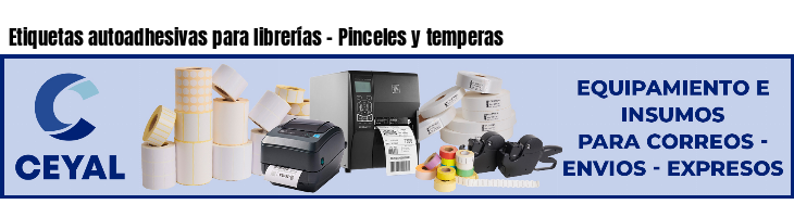 Etiquetas autoadhesivas para librerías - Pinceles y temperas