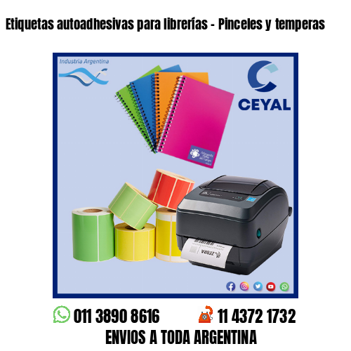 Etiquetas autoadhesivas para librerías – Pinceles y temperas