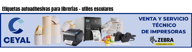 Etiquetas autoadhesivas para librerías - utiles escolares