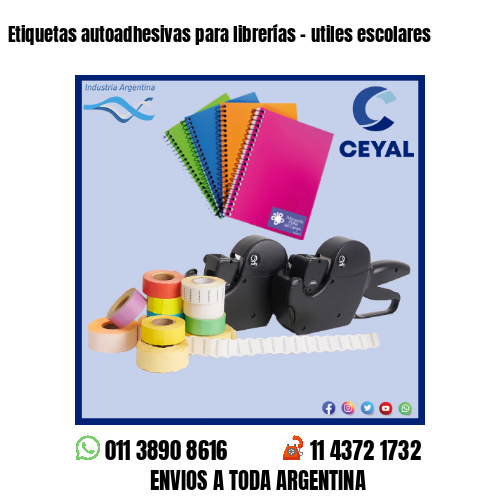 Etiquetas autoadhesivas para librerías – utiles escolares