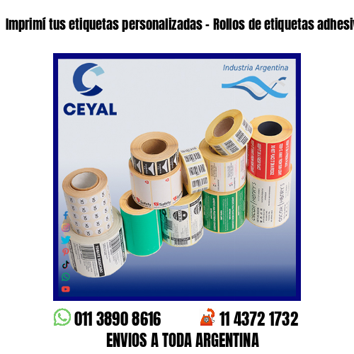 Imprimí tus etiquetas personalizadas – Rollos de etiquetas adhesivas en blanco