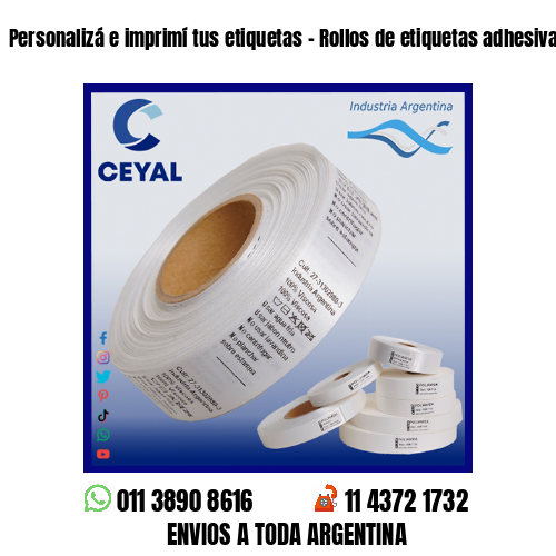 Personalizá e imprimí tus etiquetas – Rollos de etiquetas adhesivas en blanco