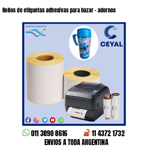 Rollos de etiquetas adhesivas para bazar – adornos