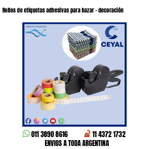 Rollos de etiquetas adhesivas para bazar – decoración