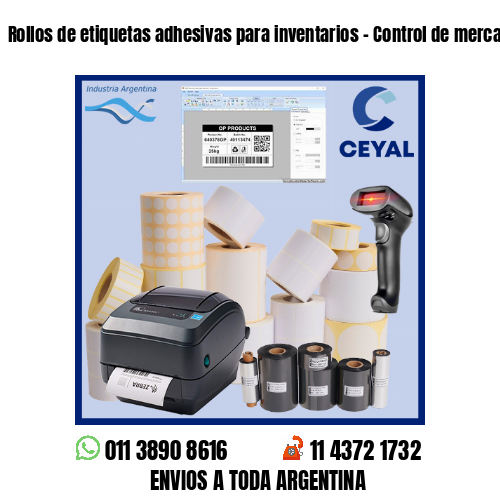 Rollos de etiquetas adhesivas para inventarios – Control de mercadería