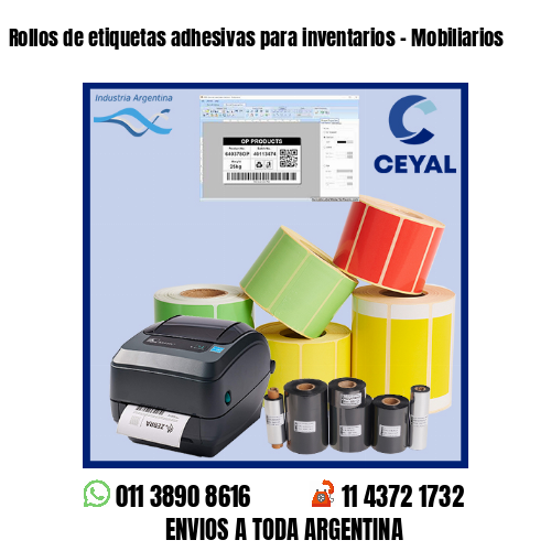 Rollos de etiquetas adhesivas para inventarios – Mobiliarios