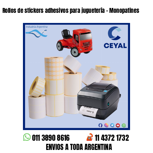 Rollos de stickers adhesivos para juguetería – Monopatines
