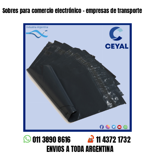 Sobres para comercio electrónico – empresas de transporte