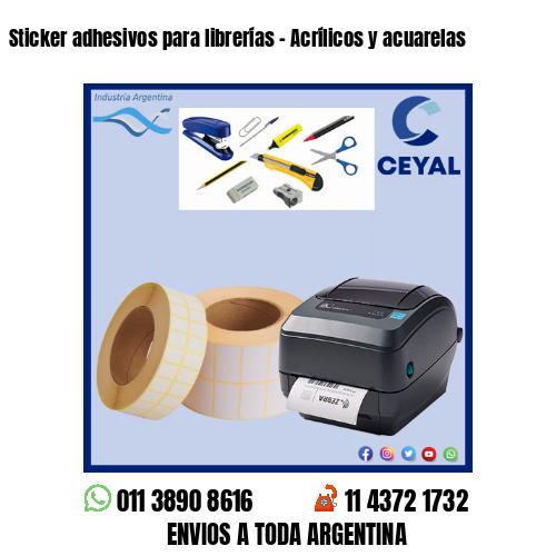 Sticker adhesivos para librerías – Acrílicos y acuarelas