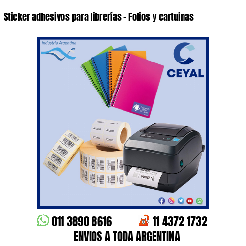 Sticker adhesivos para librerías – Folios y cartuinas