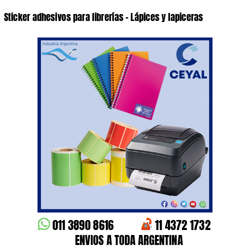 Sticker adhesivos para librerías – Lápices y lapiceras