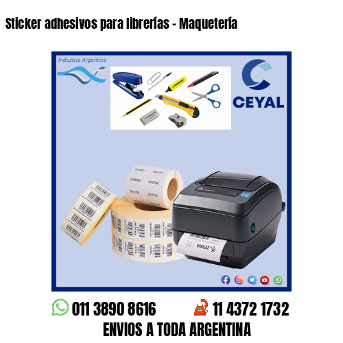 Sticker adhesivos para librerías – Maquetería