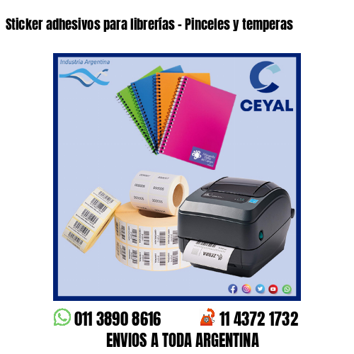 Sticker adhesivos para librerías – Pinceles y temperas