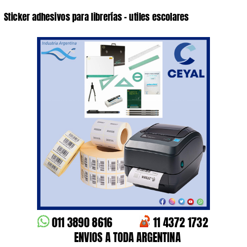 Sticker adhesivos para librerías – utiles escolares