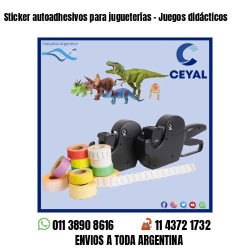 Sticker autoadhesivos para jugueterías – Juegos didácticos
