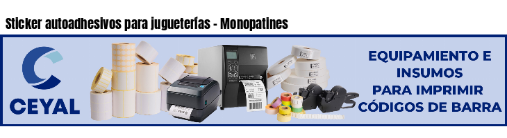 Sticker autoadhesivos para jugueterías - Monopatines