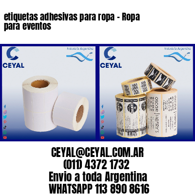 etiquetas adhesivas para ropa – Ropa para eventos