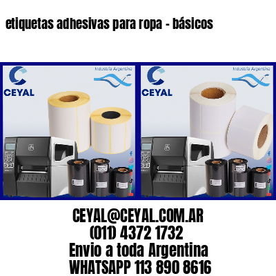 etiquetas adhesivas para ropa – básicos