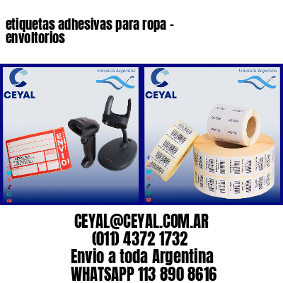etiquetas adhesivas para ropa – envoltorios