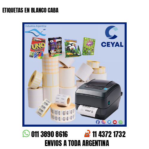 ETIQUETAS EN BLANCO CABA